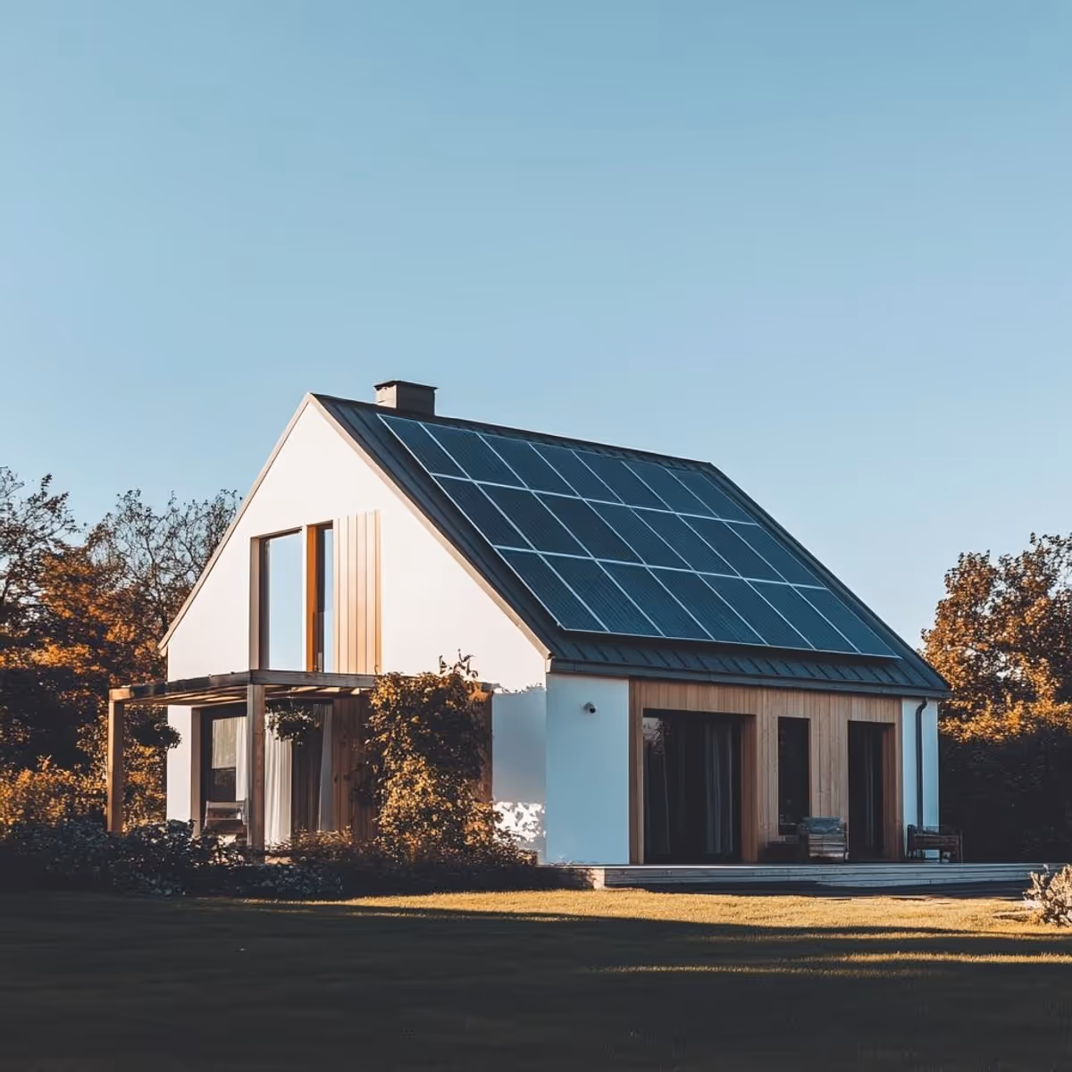 Installation de panneaux photovoltaïques et pompe à chaleur sur une maison
